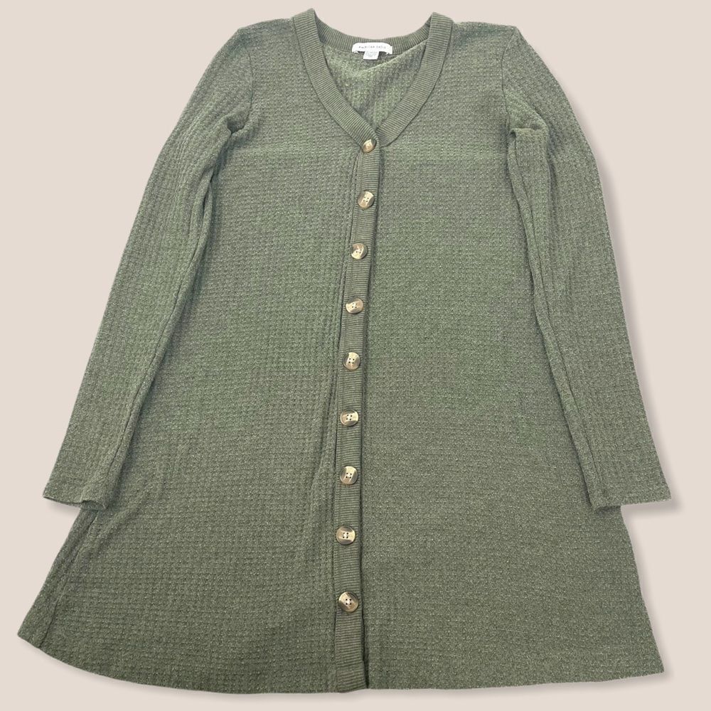 American Eagle Long Knit Button Front Cardigan - Picture 3 of 8